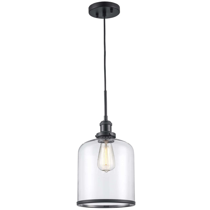 Trans Globe 1-light Dorina Jar-Shaped Small Down Clear - Black