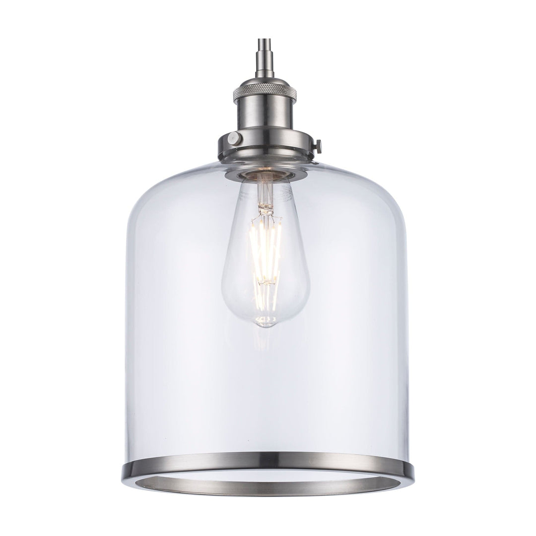 Trans Globe 1-light Dorina Jar-Shaped Small Down Clear - Brushed Nickel