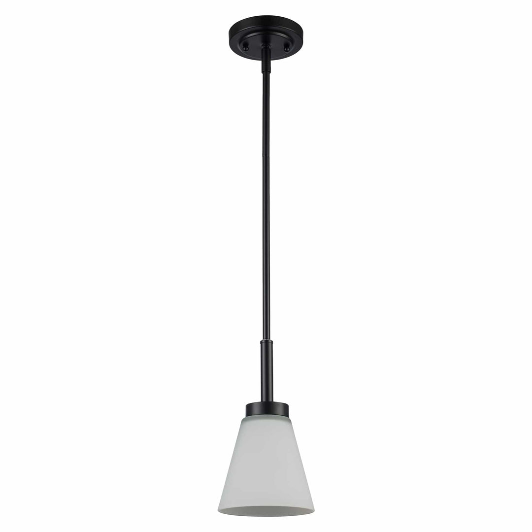 Trans Globe 1-Light Fifer Pendant Flared Glass - Black