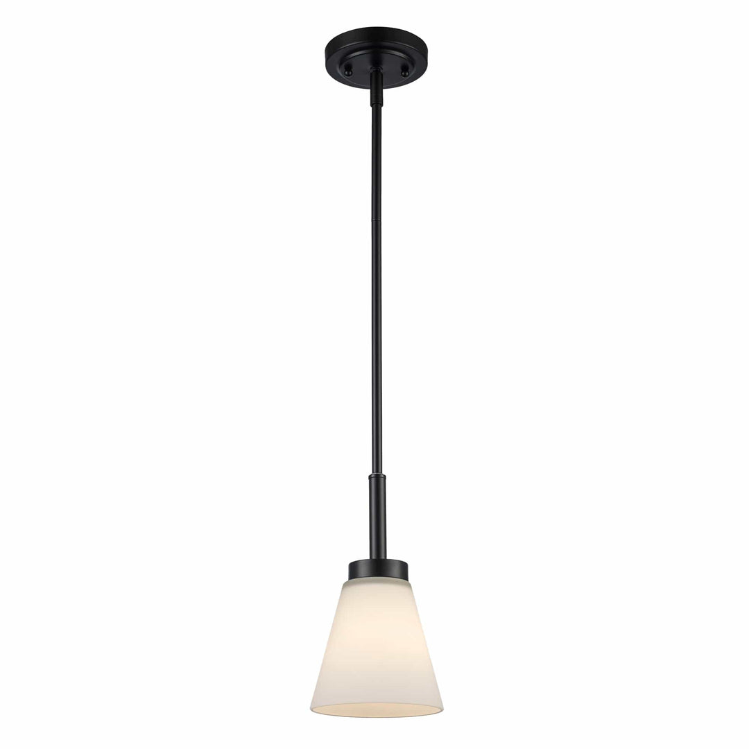 Trans Globe 1-Light Fifer Pendant Flared Glass - Black