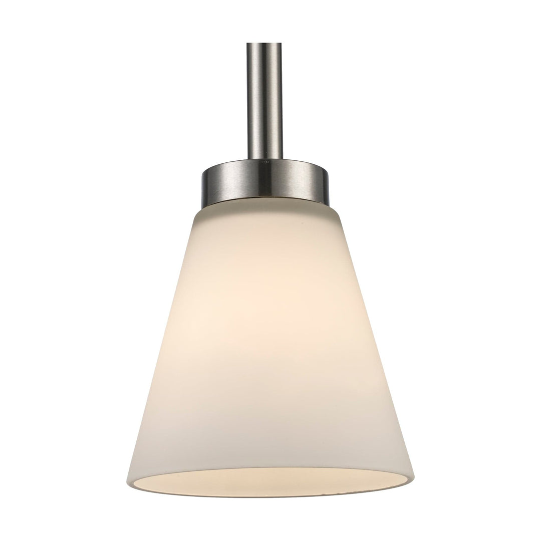 Trans Globe 1-Light Fifer Pendant Flared Glass - Brushed Nickel