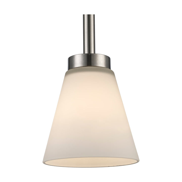 Trans Globe 1-Light Fifer Pendant Flared Glass - Brushed Nickel