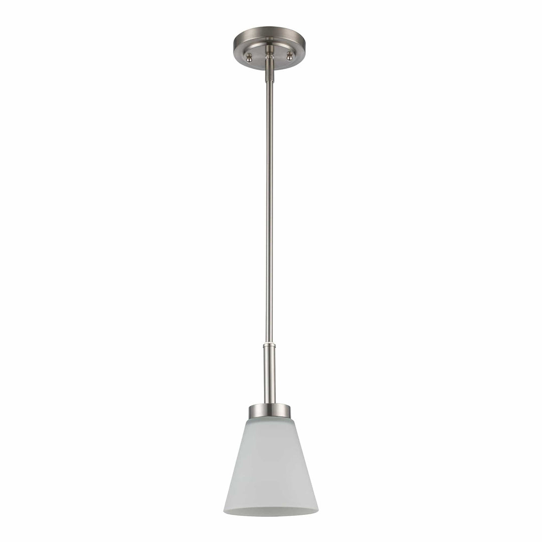 Trans Globe 1-Light Fifer Pendant Flared Glass - Brushed Nickel
