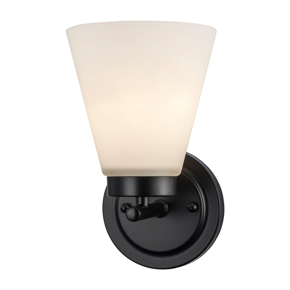 Trans Globe 1-light Fifer Wall Sconce Flared Glass - Black