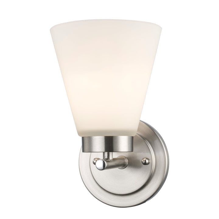 Trans Globe 1-light Fifer Wall Sconce Flared Glass - Brushed Nickel