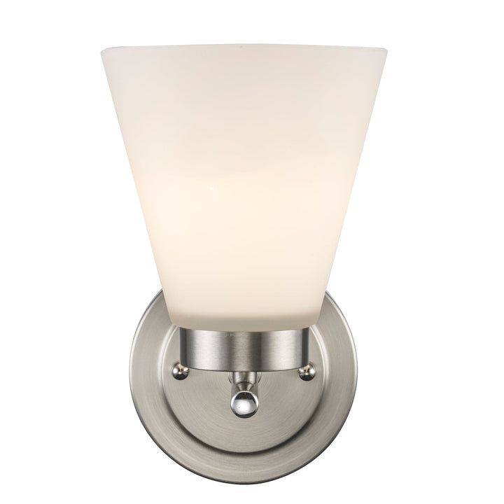Trans Globe 1-light Fifer Wall Sconce Flared Glass - Brushed Nickel