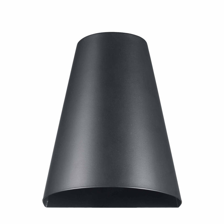 Trans Globe 1-Light Flush Metal Cone Outdoor Wall Sconce- Matte Black