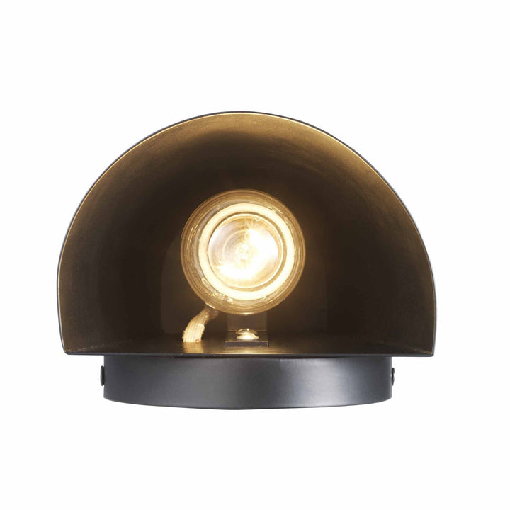 Trans Globe 1-Light Flush Metal Cone Outdoor Wall Sconce- Matte Black