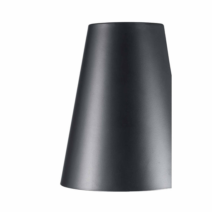 Trans Globe 1-Light Flush Metal Cone Outdoor Wall Sconce- Matte Black
