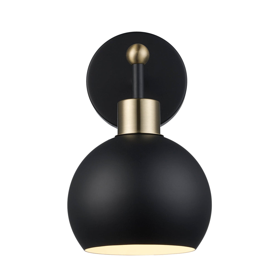 Trans Globe 1-Light Indigo Wall Sconce Metal Shade - Black/Antique Gold
