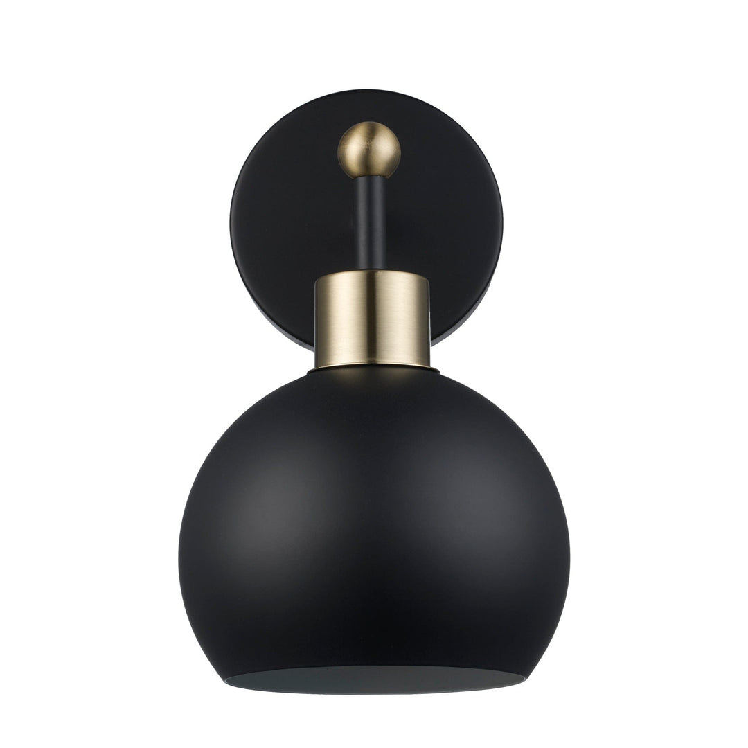 Trans Globe 1-Light Indigo Wall Sconce Metal Shade - Black/Antique Gold