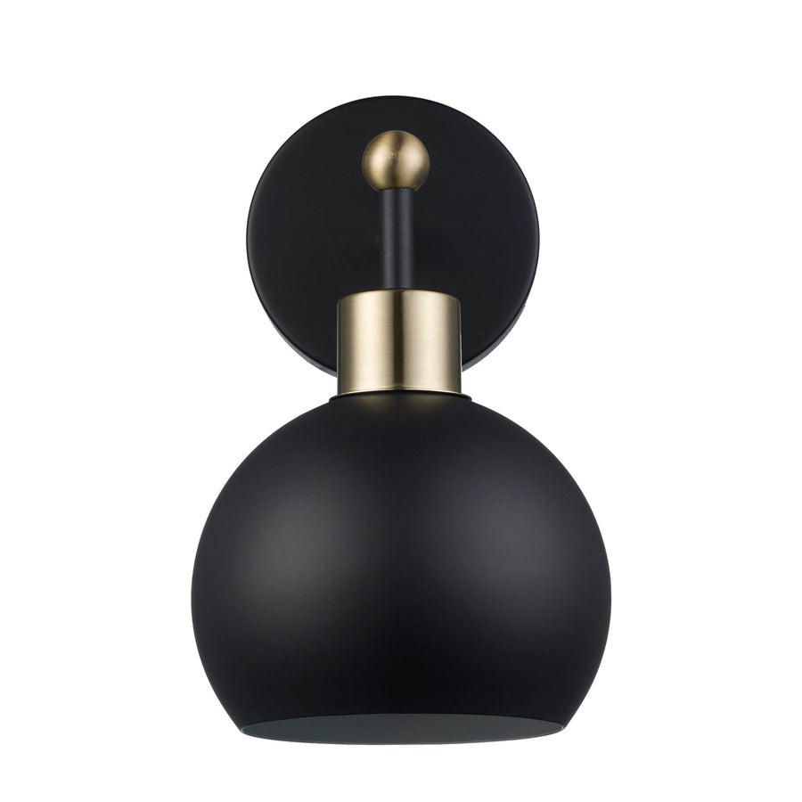 Trans Globe 1-Light Indigo Wall Sconce Metal Shade - Black/Antique Gold