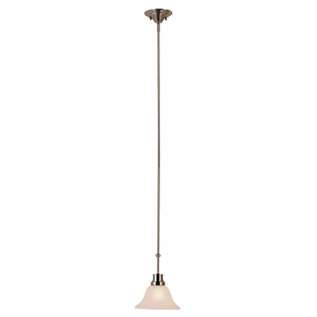 Trans Globe 1-Light Indoor Mini Marblized  Glass Bell Shade - Brushed Nickel