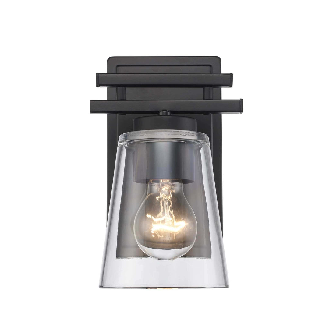 Trans Globe 1-Light Iris Wall Sconce Cl Trapered - Black
