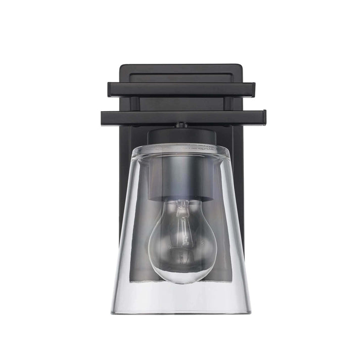 Trans Globe 1-Light Iris Wall Sconce Cl Trapered - Black