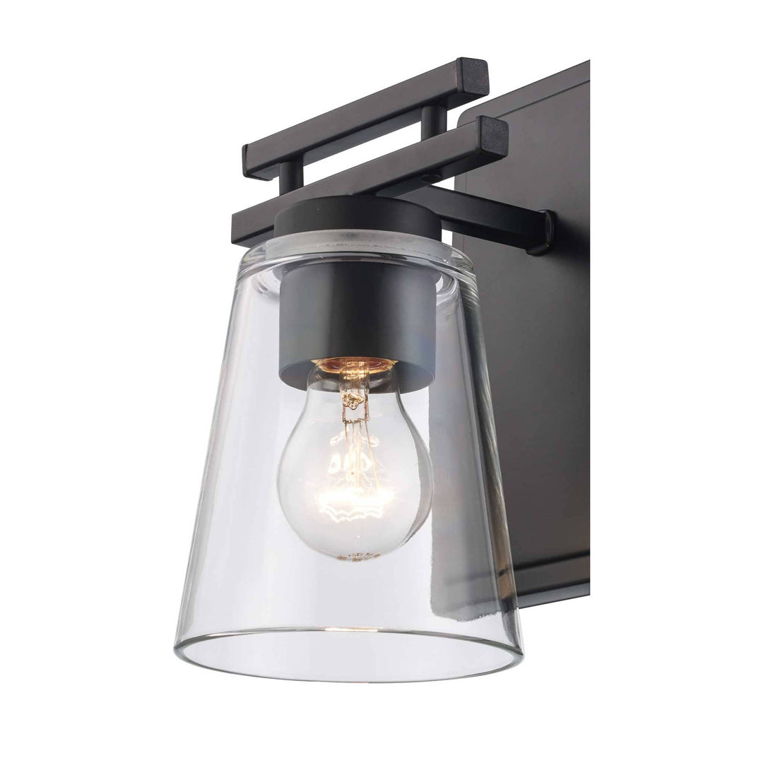 Trans Globe 1-Light Iris Wall Sconce Cl Trapered - Black