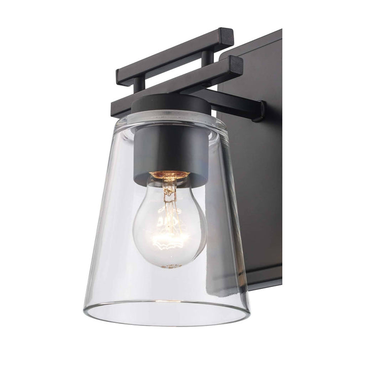 Trans Globe 1-Light Iris Wall Sconce Cl Trapered - Black