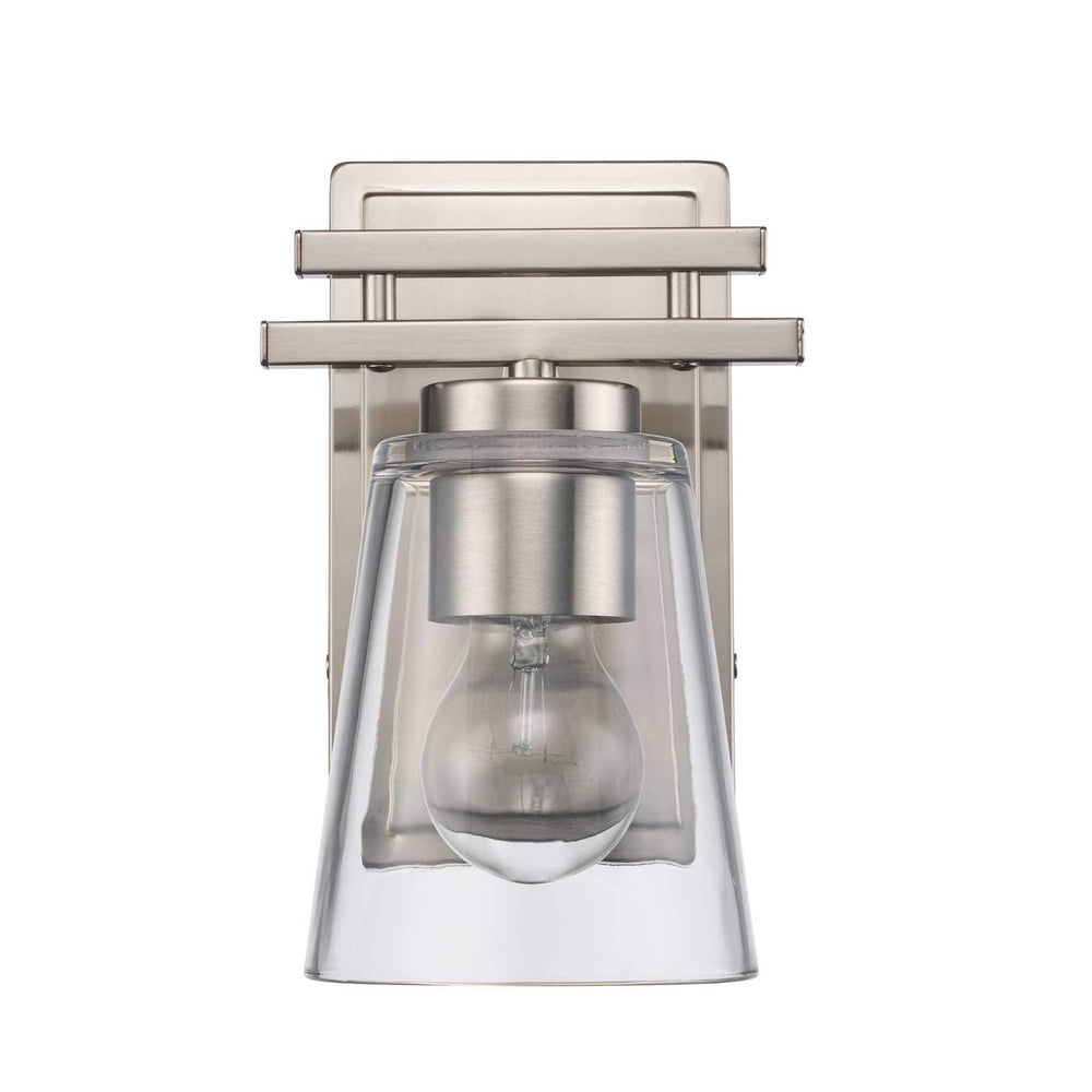 Trans Globe 1-Light Iris Wall Sconce Cl Trapered - Brushed Nickel