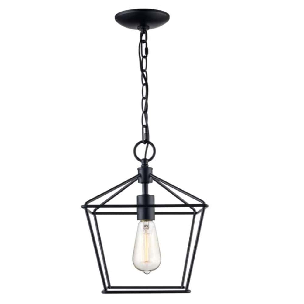 Trans Globe 1-Light Lantern Lacey Too Curved Bird - Black