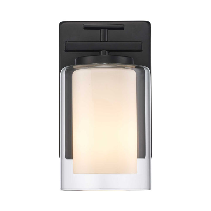 Trans Globe 1-Light Lisbon Sconce Glass Shade - Black