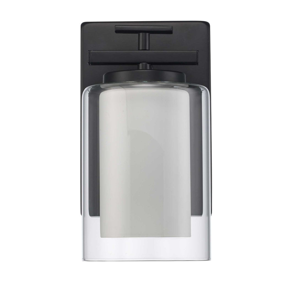 Trans Globe 1-Light Lisbon Sconce Glass Shade - Black