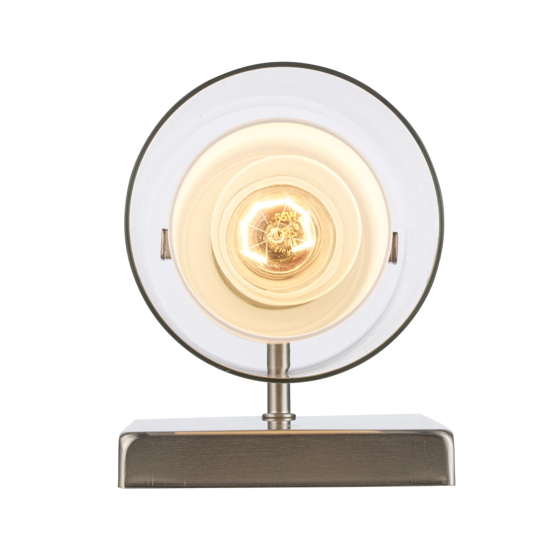Trans Globe 1-Light Lisbon Sconce Glass Shade - Brushed Nickel