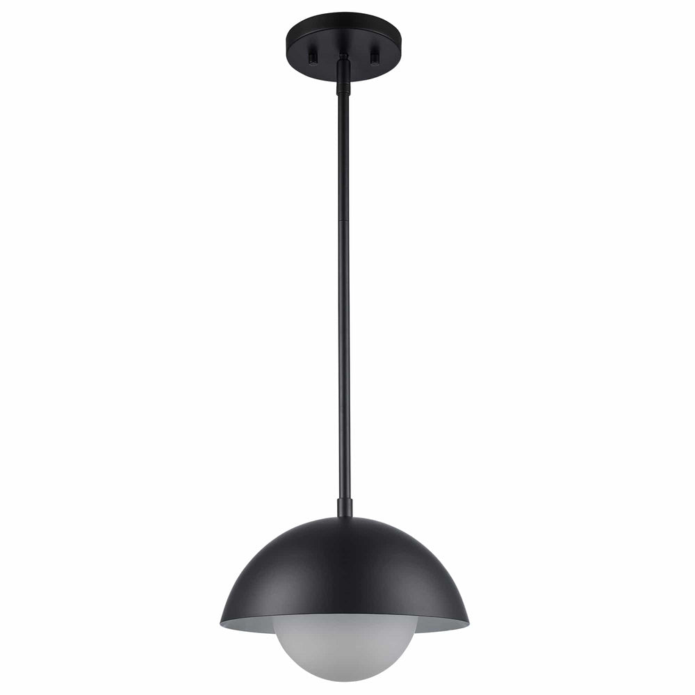 Trans Globe 1-light Maureen Exposed Bulb Metal Shade - Black