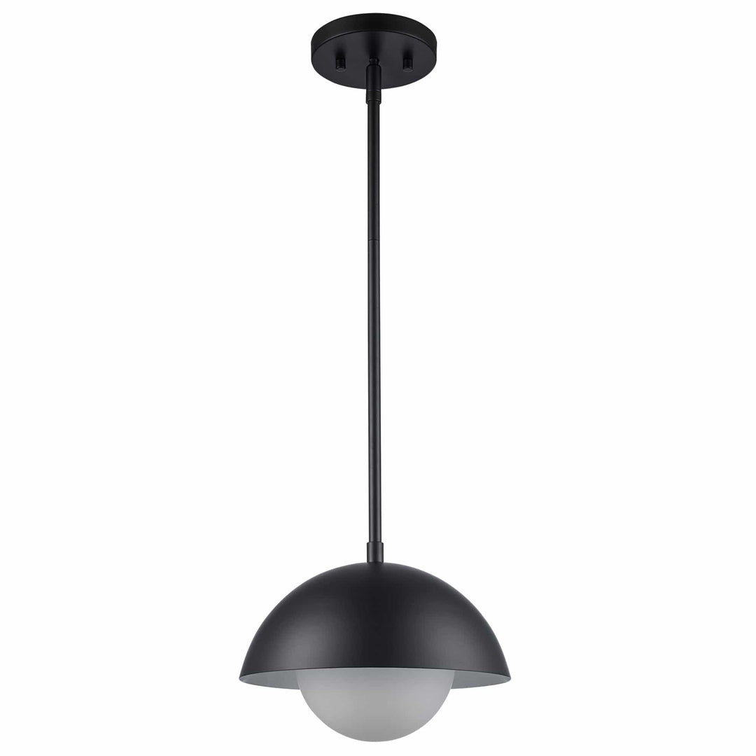 Trans Globe 1-light Maureen Exposed Bulb Metal Shade - Black