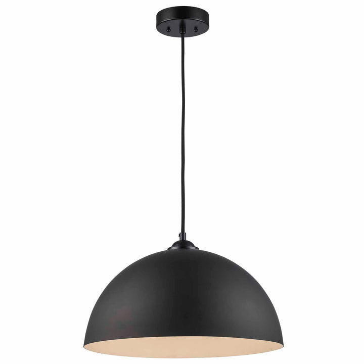 Trans Globe 1-light Mercer Dome Metal Shade - Black