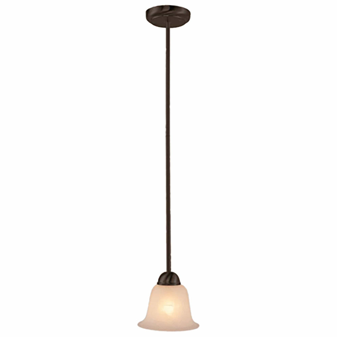 Trans Globe 1-Light Single Glass Shade Mini - Rubbed Oil Bronze