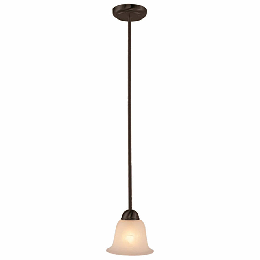 Trans Globe 1-Light Single Glass Shade Mini - Rubbed Oil Bronze