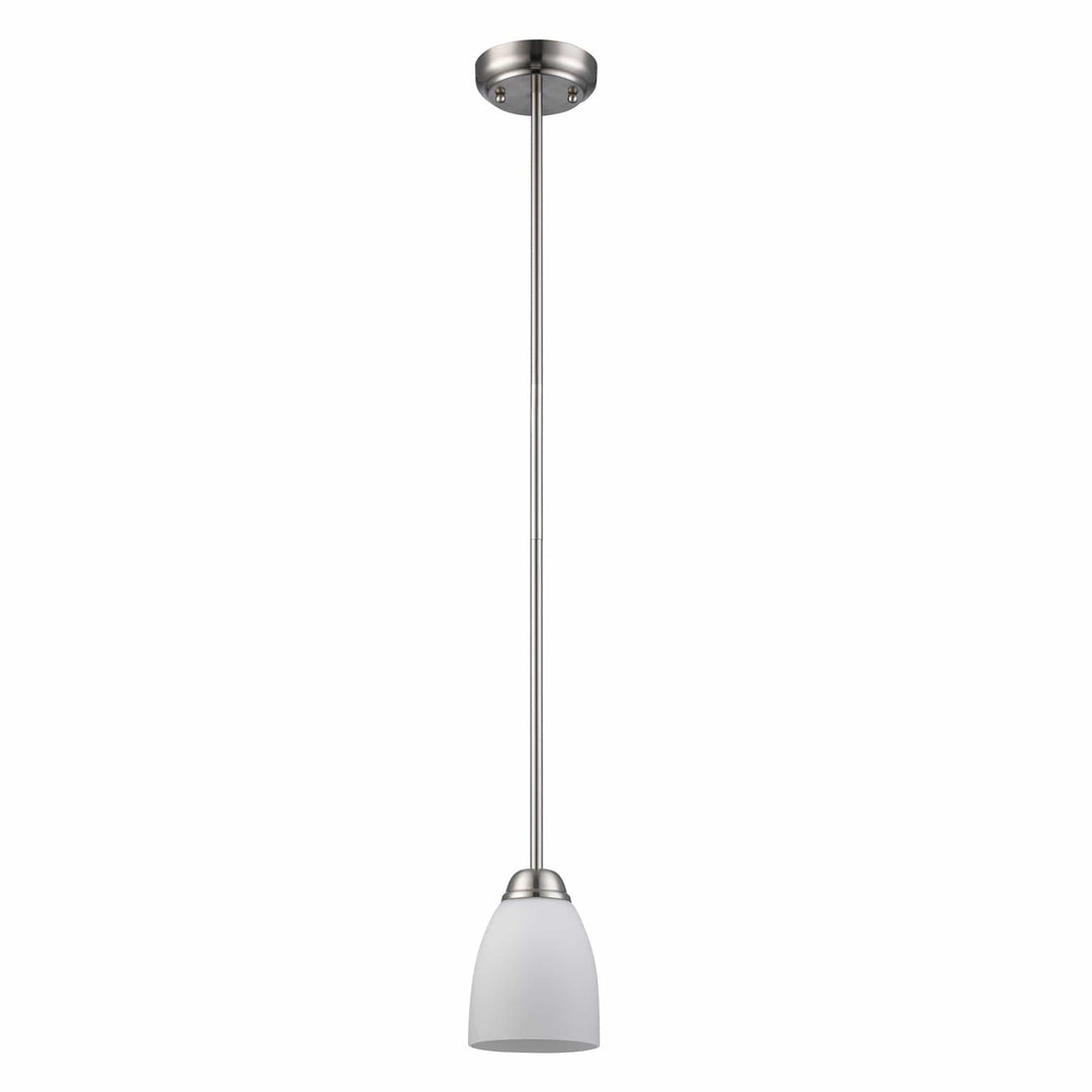 Trans Globe 1-Light Single Shade Mini Opal Glass - Brushed Nickel