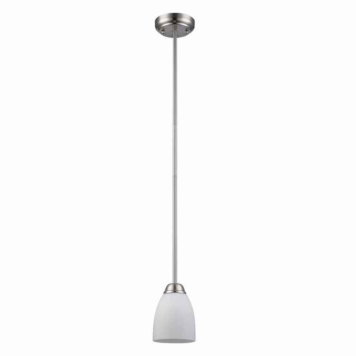 Trans Globe 1-Light Single Shade Mini Opal Glass - Brushed Nickel