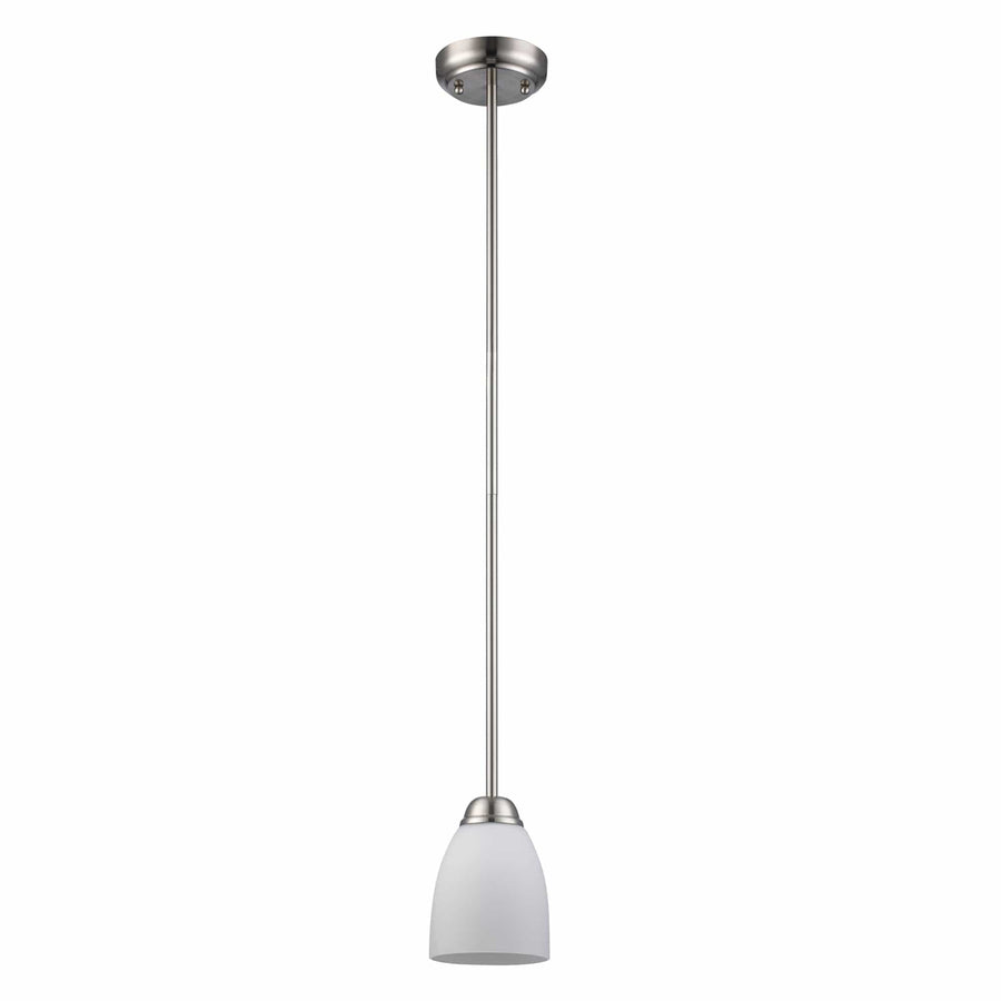 Trans Globe 1-Light Single Shade Mini Opal Glass - Brushed Nickel