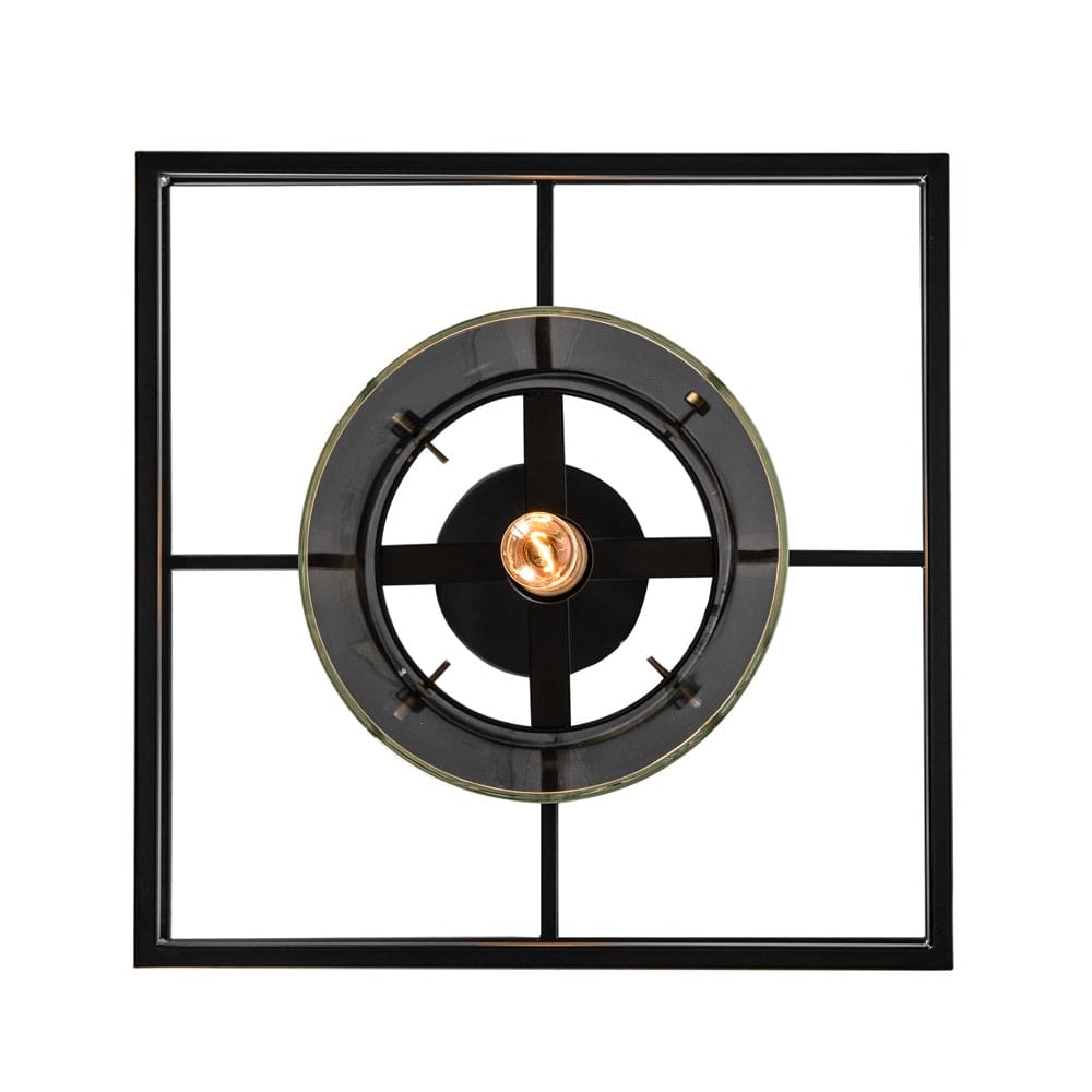 Trans Globe 1 Light Wide Cage - Black