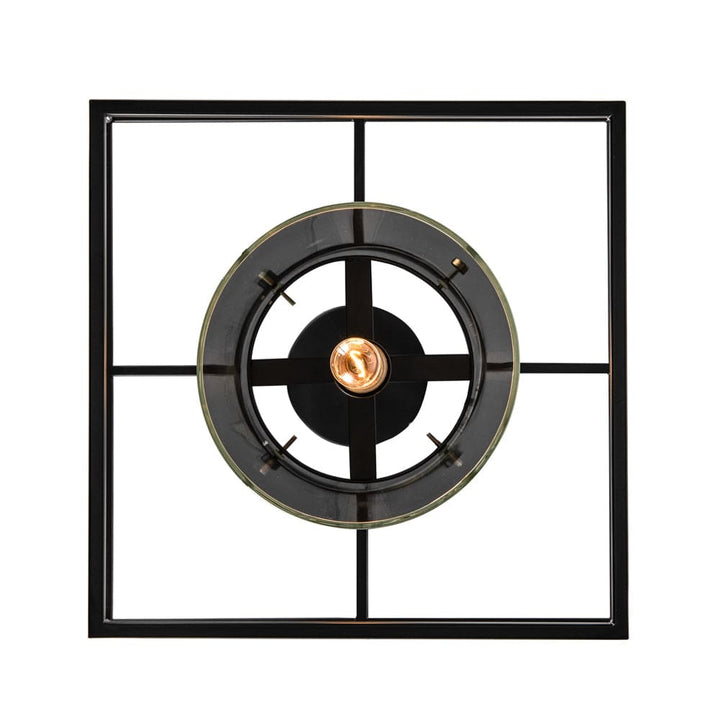 Trans Globe 1 Light Wide Cage - Black