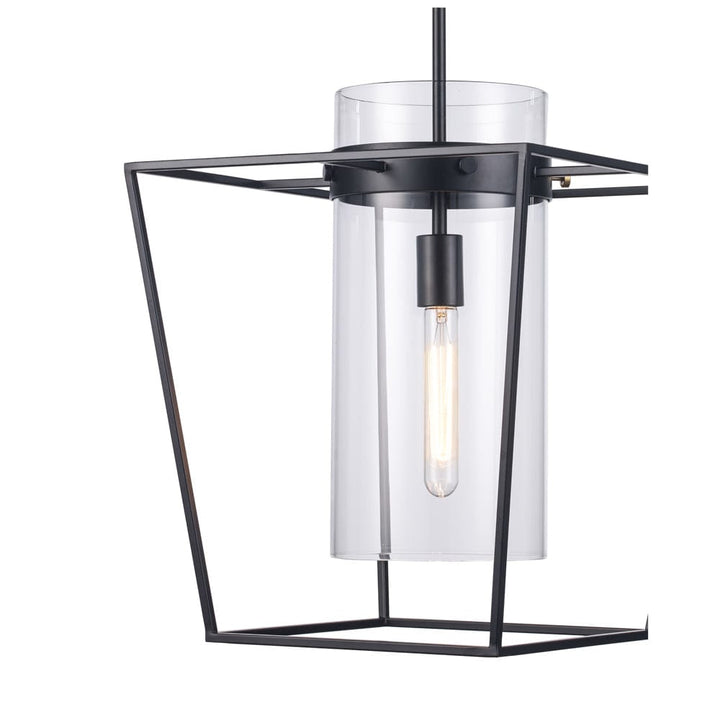 Trans Globe 1 Light Wide Cage - Black