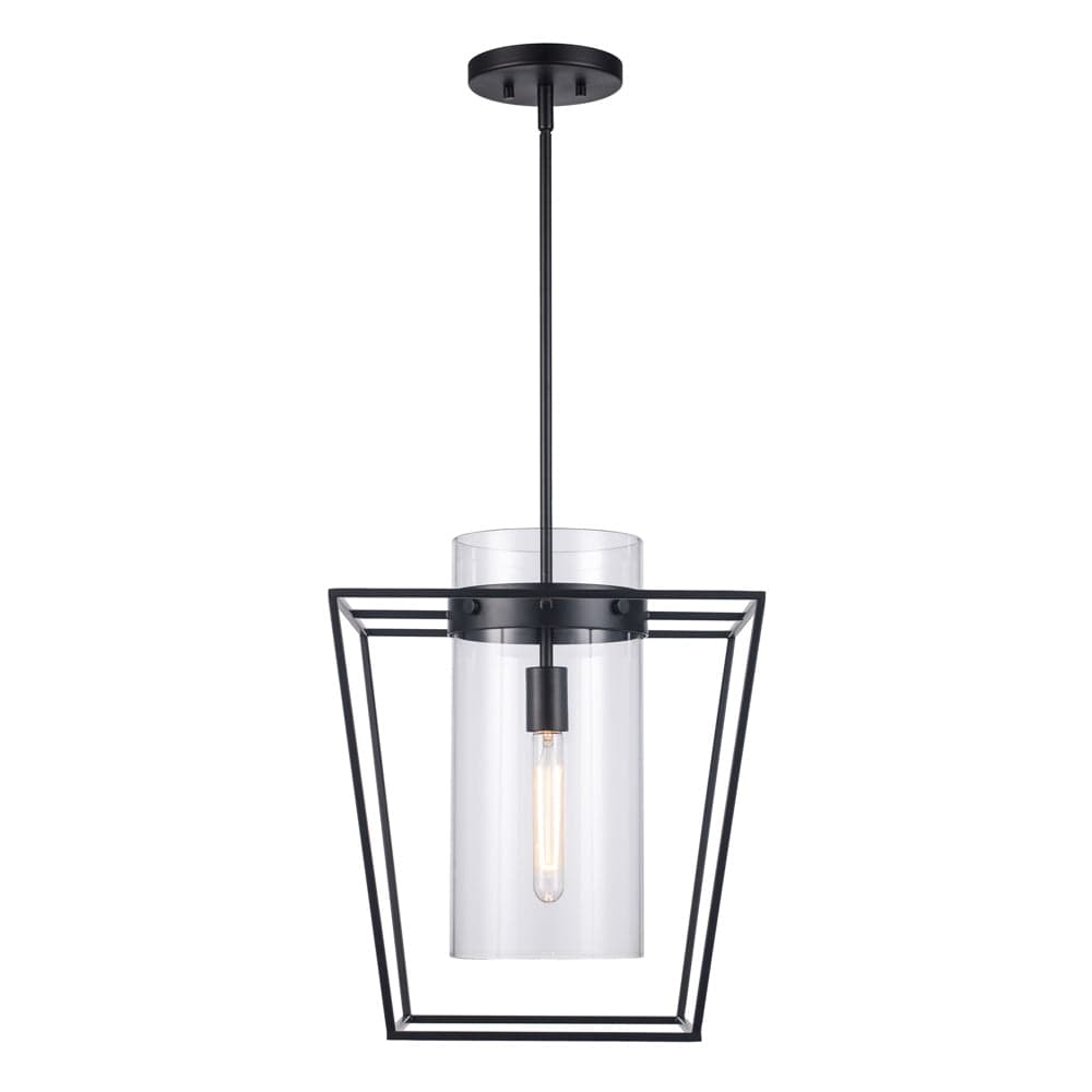 Trans Globe 1 Light Wide Cage - Black