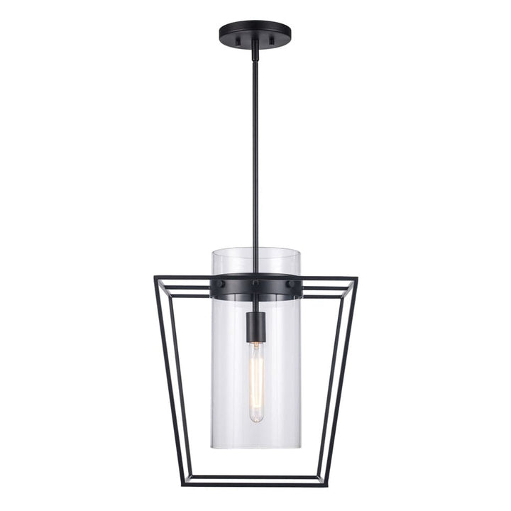 Trans Globe 1 Light Wide Cage - Black