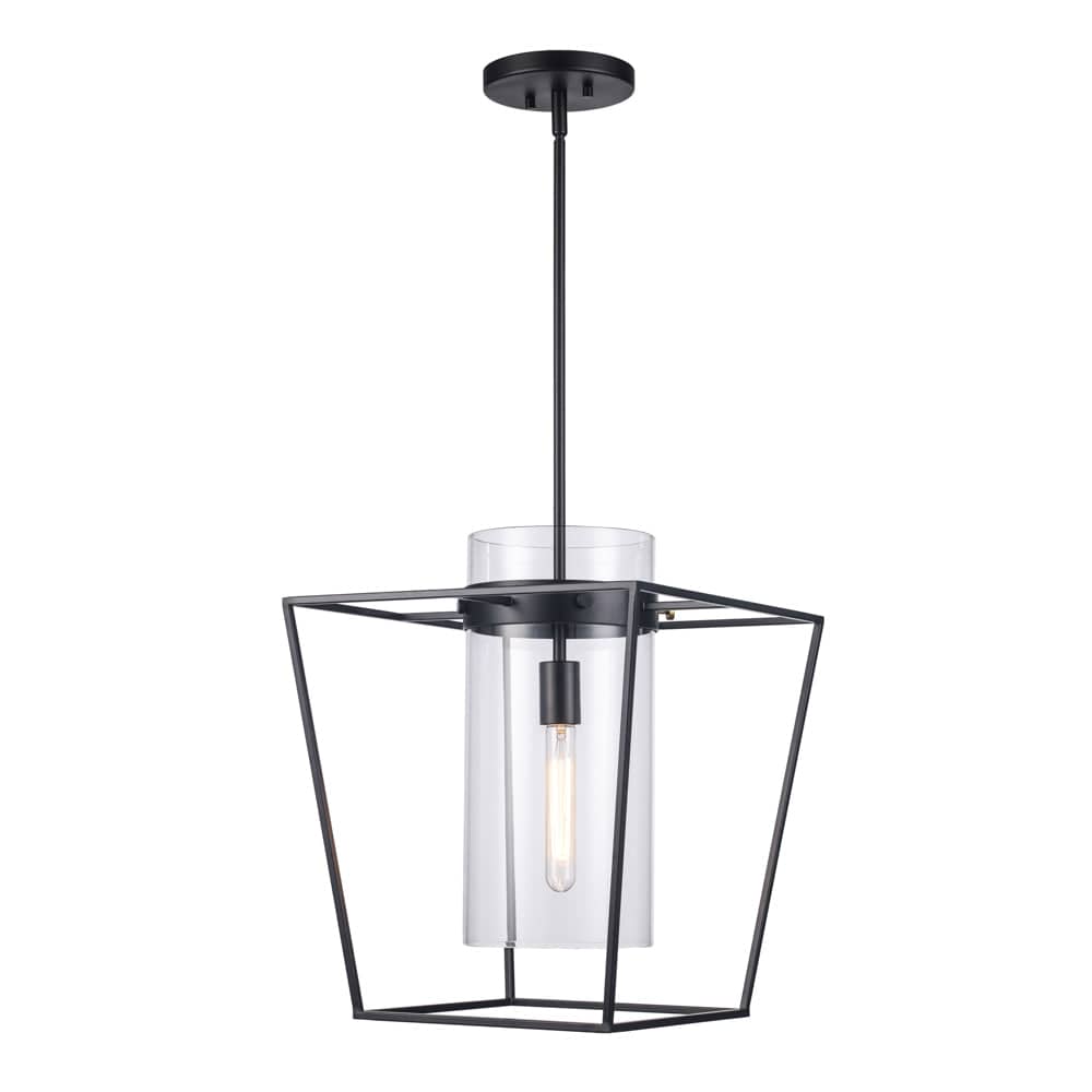 Trans Globe 1 Light Wide Cage - Black