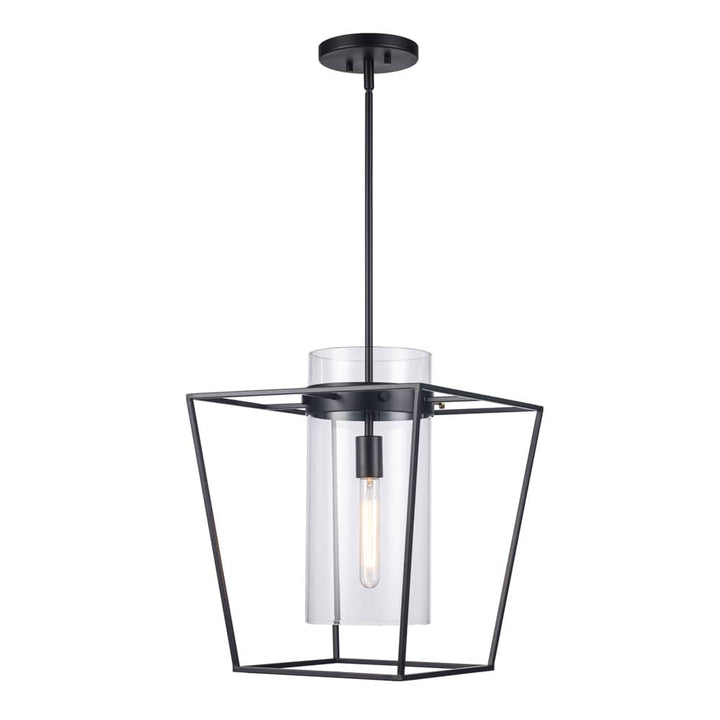 Trans Globe 1 Light Wide Cage - Black