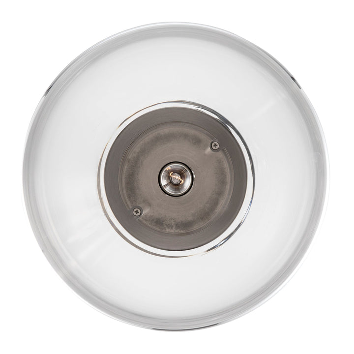 Trans Globe 1-Light with Cone Glass Shade -  Brushed Nickel