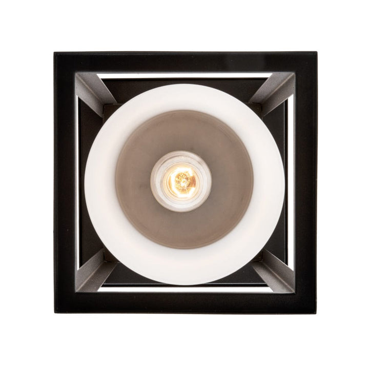 Trans Globe 1 Lt Hanger Frosted Inner - Black