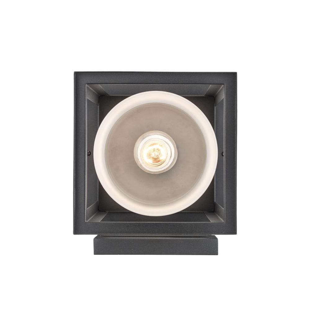 Trans Globe 1 Lt Wall Lanteran Med Frosted- Black