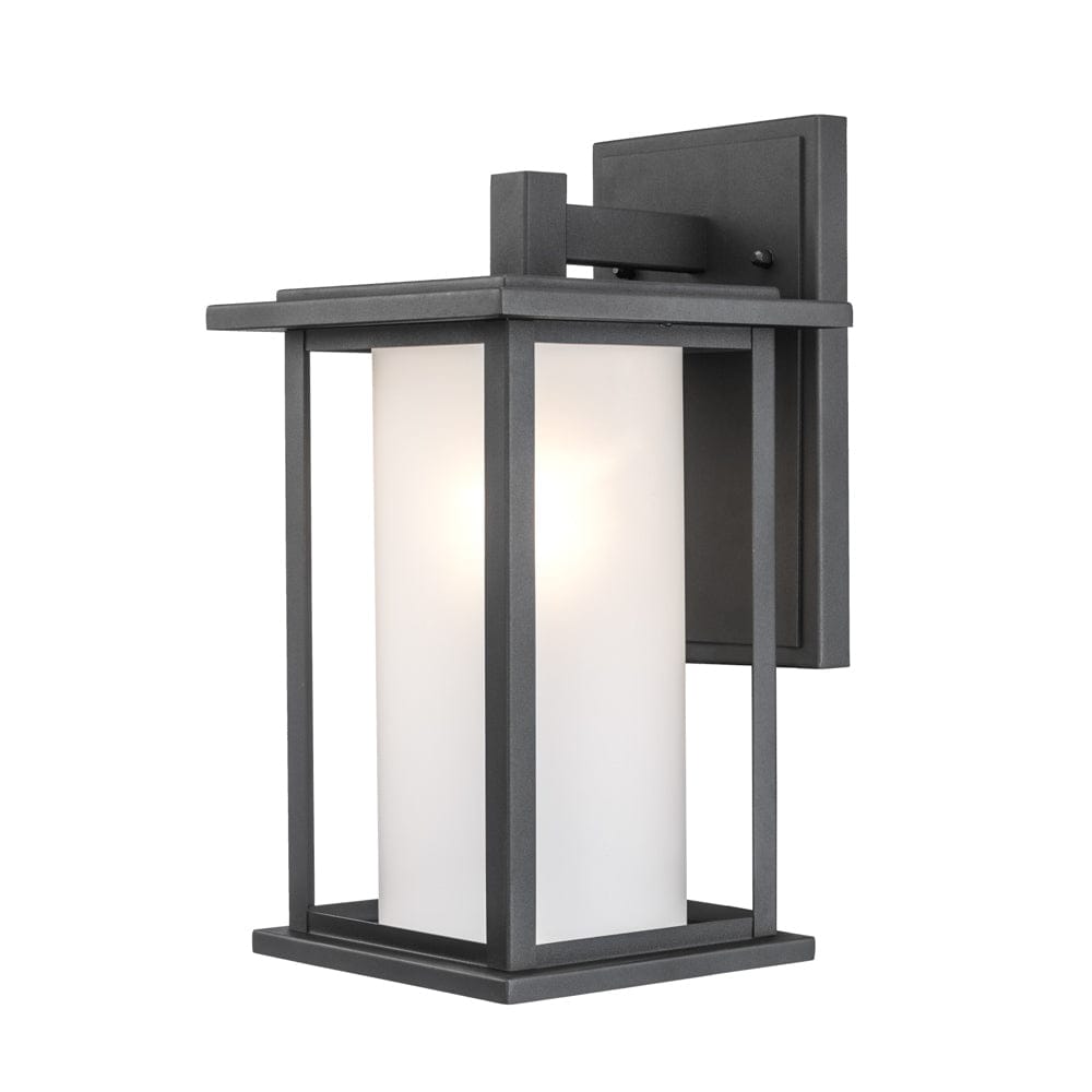 Trans Globe 1 Lt Wall Lanteran Med Frosted- Black