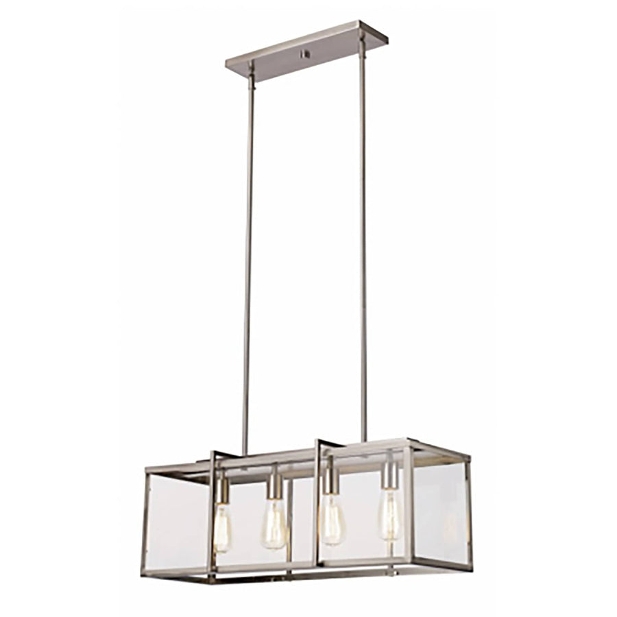 Trans Globe 12" Eastwood II Rect-Edison -Brushed Nickel