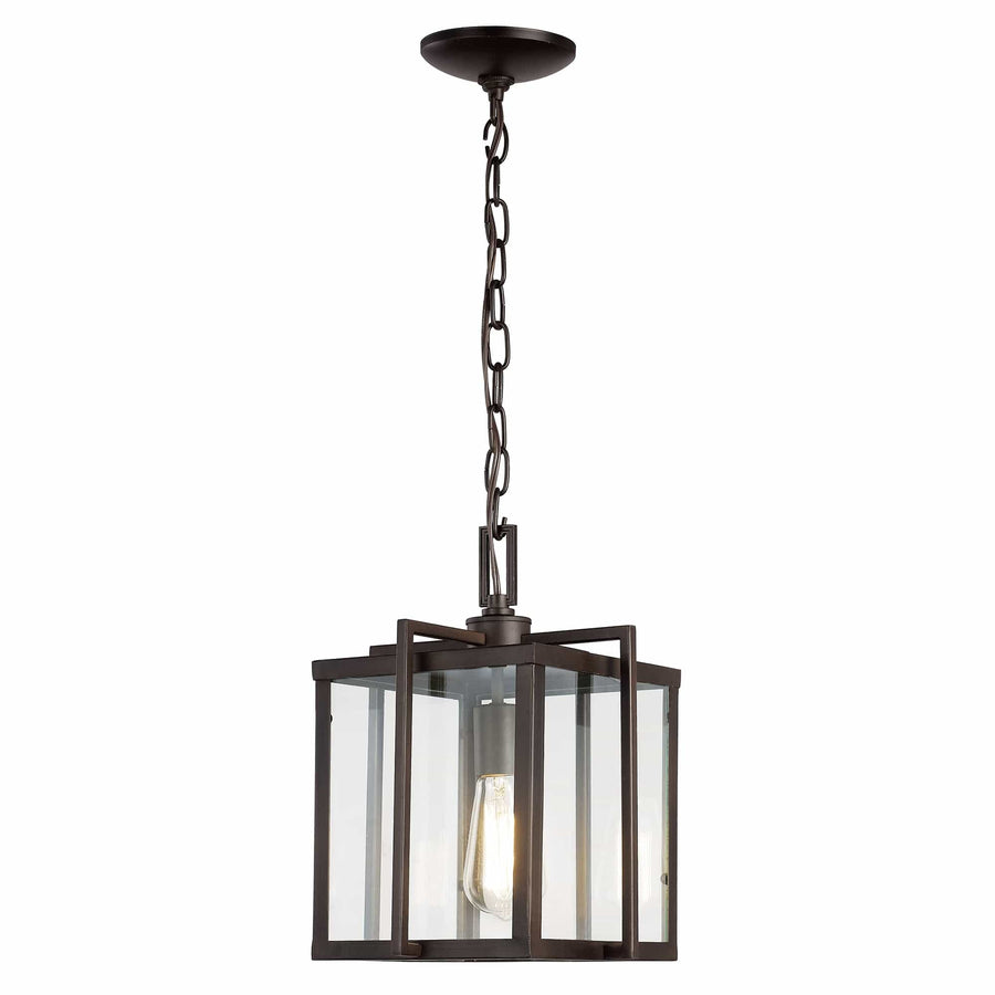 Trans Globe 12"Eastwood II Square Edison - Rubbed Oil Bronze
