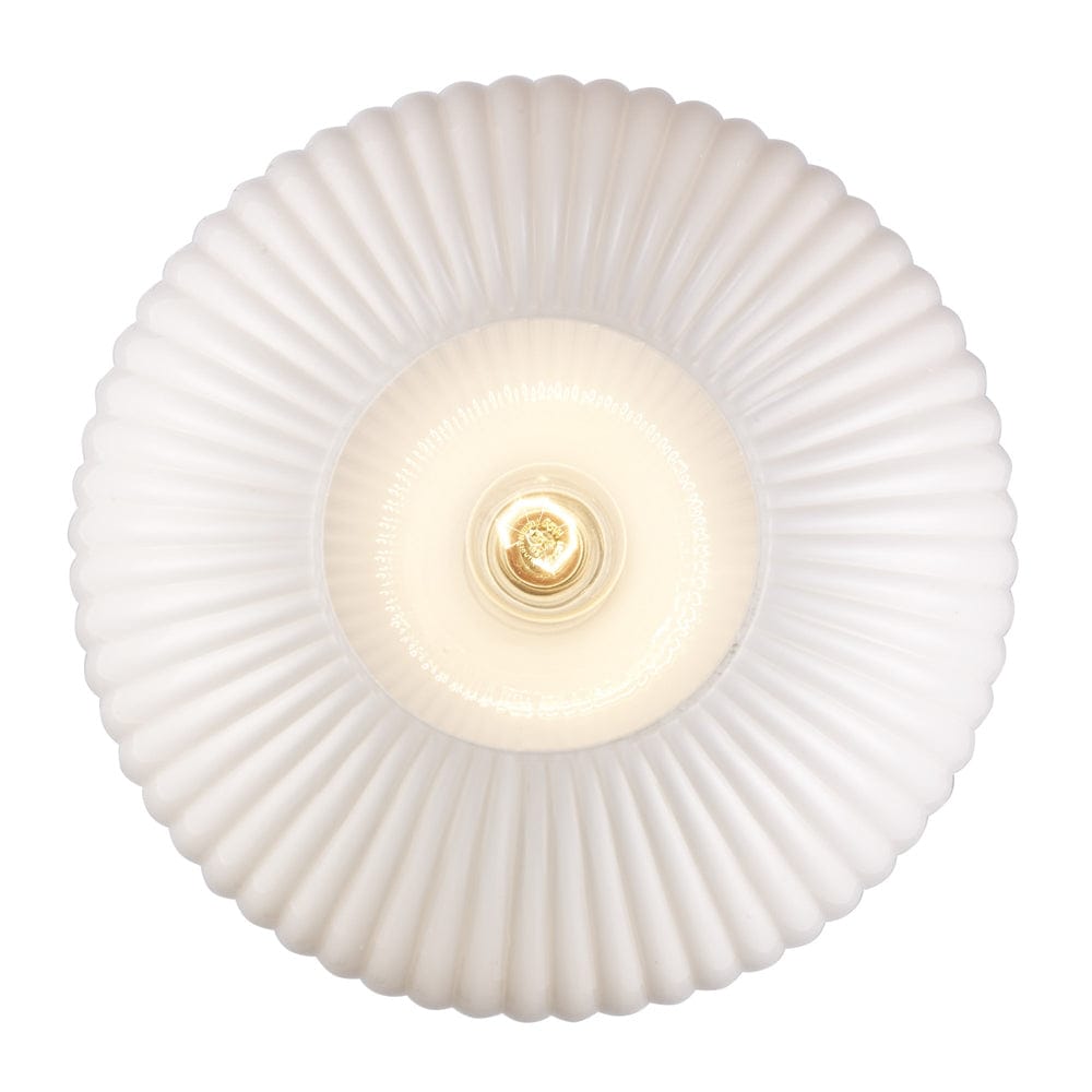 Trans Globe 12" White Jade Glass- Black