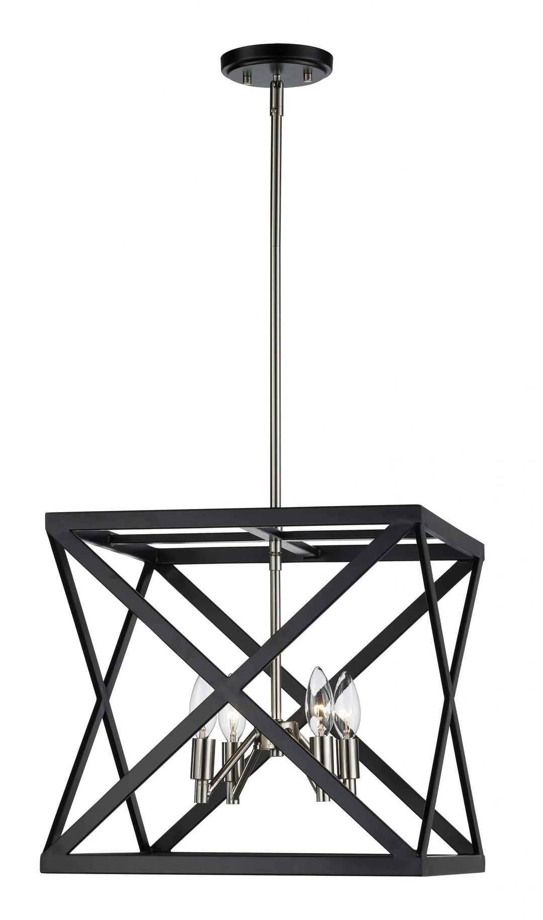 Trans Globe 13" Cage Pendant - Black