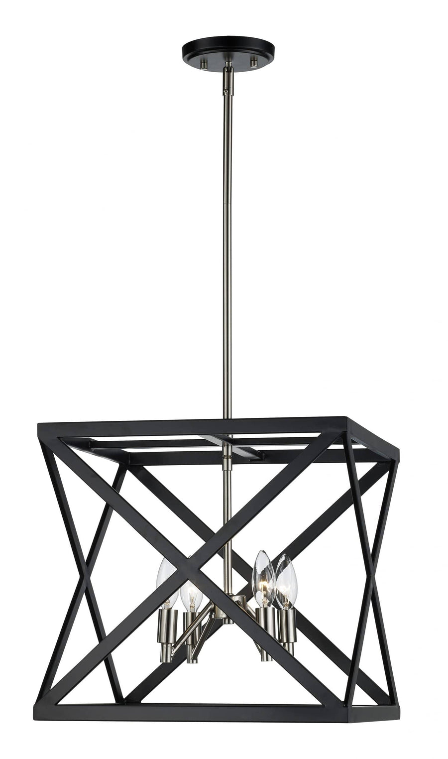 Trans Globe 13" Cage Pendant - Black